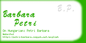 barbara petri business card